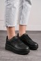 Daily Women's Silvery Black Sneaker Lace-Up Lightweight Thick High-Sole Walking Breathable Sports Shoes 451 - 6
