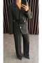 Women's Rose Accessory Detail Jacket and Pants Set - 7
