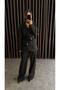 Women's Rose Accessory Detail Jacket and Pants Set