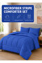 Stripe Comforter Set- Ultra Soft Brushed Microfiber Fabric, Soft Siliconized Fiber Filling - 5