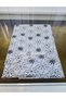 Transparent Overlay Star Daisy Floral Lace Embroidery Motif Pattern Round Pvc Oilcloth Tablecloth - 5
