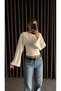Modal Fabric Gathered Detail Wide Sleeve Blouse - 4