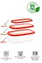 1001 12-Piece Rectangular Plastic Storage Container - Multi-Purpose Food Food Food Storage Container Set - 5