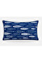 Double-Sided Marine Fish Patterned Ribbed Throw Pillow Cover 30X50 cm