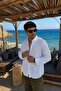 Men's Muslin Oversize Shirt White - 3