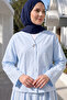 Brooch Button Skirt Suit 2342 - Baby Blue - 2