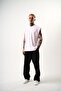 Men's Basic Zero Sleeve Oversize T-Shirt Lilac - 5