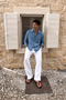 Men's Muslin Oversize Shirt Light Blue