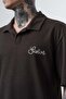 Men's Senor Written Polo Collar Regular Fit T-Shirt Brown - 5