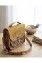 Anatolian-Inspired Bohemian Bag - Tan Suede and Authentic Weaving - 6