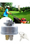Lawn Mower Ignition Starter 5 Spade Terminal Engine Starter Switch with Key for Husqvarna 725-026... - 7