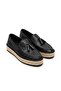 Zrc119 high quality wicker sole men's loafer black - 2