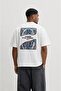 Men's Itsbyzey Embroidery Detailed Oversize T-Shirt Ecru - 5