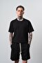 Men's Dirty Stitched Regular Fit T-Shirt Black