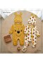 Teddy Bear Print Patterned 2-Piece Newborn Baby Romper Set with Hat My-1062MC - 3