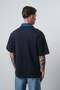 Men's Origin Embroidered Polo Collar Regular Fit T-Shirt Navy Blue - 6