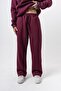 Men's Basic Baggy Sweatpants with Text Detail Cherry