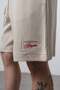 Men's Countryman Embroidered Regular Fit T-Shirt Shorts Set Beige - 5