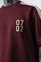 Men's 07 Stripe Detailed Regular Fit T-Shirt Claret Red - 4