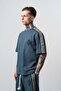 Men's Regular Fit T-Shirt with Stripe Detail Petrol - 2