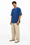 Men's Far from Basic Washable Oversize T-Shirt Navy Blue - 4