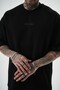 Men's Printed Oversized Da Vinci T-Shirt Black - 5