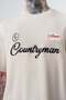 Men's Countryman Embroidered Regular Fit T-Shirt Shorts Set Beige - 4