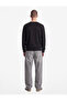 Three Threaded Ribbed Regular Fit Printed Crew Neck Long Sleeve Sweatshirt - 3
