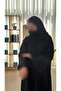 عباية نورسين كتان لمار سوداء – أكمام بطبقتين لامعة | عبايات سوداء فخمة للمحجبات