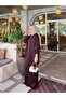 Oversize Hooded Modal Fabric Double Pocket Hijab Two-Piece Set - 3