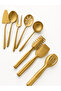 8 Piece Gold Sauce Serving Set and Tongs Serving Presentation Set - 2