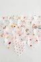 8 Pieces of Mixed Girl Patterns 100% Cotton Muslin Fabric with Snap Fasteners, Baby Bib, Drool Bib, Baby Scarf