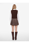 Hair Braid Textured Ribbed Crew Neck Sleeveless Knitwear Sweater - 4