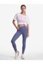 Skinny Fit Sports Leggings with High Waist Stitching Detail