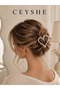Pinterest Big Heart Imported Shiny Silver Color Plated Metal Clip Hairpin