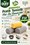 3-piece magic moist sponge water absorbent dish sponge and brush kitchen cleaning sponge set