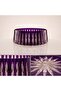 Cutting Decor Purple Glass Bowl, Salad Bowl, Presentation Bowl