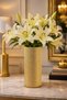 Crystal Vase Gold Coated •• Home Decoration Trend Vase Luxury Living Room Vase Console Desktop | |   Modern Vase Models Flower Vase Tabletop Vase Live Flower & Artificial Flower Balcony Decoration - 3