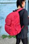 Red Backpack with Water Resistant Pockets - 3
