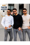 3-Pack Men's Crew Neck Knitwear Sweater + Perfume