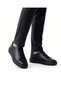 Men's Black Genuine Leather Sports Casual Daily Shoes – Comfortable and Stylish Design - 4