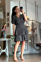 Brown Floral Patterned Gipeli Dress
