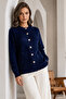 Buttoned Beard Cardigan N3328 Navy Blue