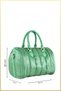 Strins Women's Striped Quilted Pattern Travel Bag - Green - 2