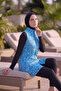 Fully Covered 3-Piece Patterned Hijab Swimsuit with Adjustable Waist and Elastic Zipper - 4