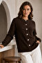 Buttoned Beard Cardigan N3328 Brown - 2