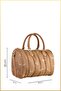 Strins Women's Written Striped Quilted Pattern Travel Bag - Tan - 2