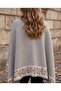 Cashmere Textured Shoulder Shawl, Knitwear Shawl, Cape Shawl, Poncho - 5