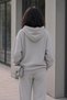 Bery Women's Two-Thread Ruffled Oversize Hooded Basic Sweatshirt |   Kangaroo Pocket Solid Color Casual Ho - 3