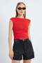 Slim Fit Blouse with Draped Sides